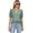 Dark Green, variant on Women Short Sleeve T-Shirts Summer Bubble Sleeve Tees Tops Womens V-Neck Cotton T-Shirts