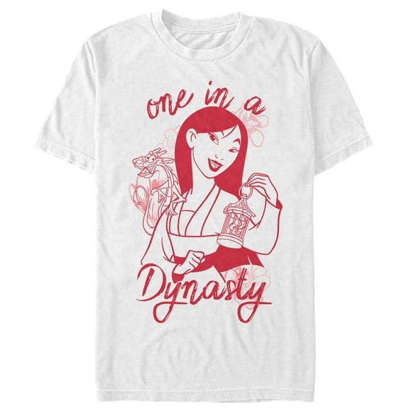 Men's Mulan Valentine One in a Dynasty  Graphic Tee White Medium