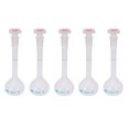 thumbnail image 1 of Unique Bargains 5PCS 25ml Long Neck Plastic Volumetric Measuring Flask Heatproof For Laboratory, 1 of 1