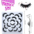 thumbnail image 2 of 10 Pairs Artificial Lashes, False Lashes Natural 3D Lashes Set False Lashes Long Lashes Faux Mink Lashes Reusable Black, 2 of 5