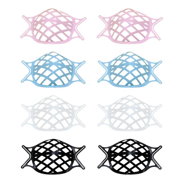 8 Uds. Soporte interior 3D para cubierta facial, Protector de lápiz labial de silicona, soporte para protección de la nariz, soporte reutilizable para lápiz labial