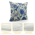 thumbnail image 4 of Creowell Blue Floral Pillow Covers, Blue and White Throw Pillows, Chinoiserie Pillow Cover, Blue Throw Pillows for Couch, Pillow Cover, 4 of 5