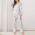 thumbnail image 2 of Fotbe Cute Koala Conjunto de Pijama de Manga Larga para Mujer con Estampado, Ropa de Dormir de 2 Piezas, Conjunto de Casa Suave y Cómodo con Bolsillos-Medium, 2 of 7