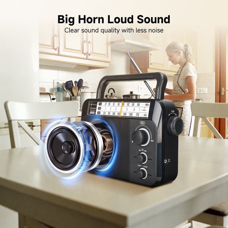 Portable AM FM Radio with Large Dial and High Power Speaker photo 5