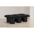 thumbnail image 2 of Meridian Furniture Pavilion Black Boucle Fabric Bench, 2 of 13