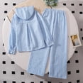 thumbnail image 4 of Angala 2 Piece Outfits For Girls Notch Neck Long Sleeve Striped Shirts With Loose Fit Pants Set Girls Autumn Daily Wear Clothes, 4 of 9