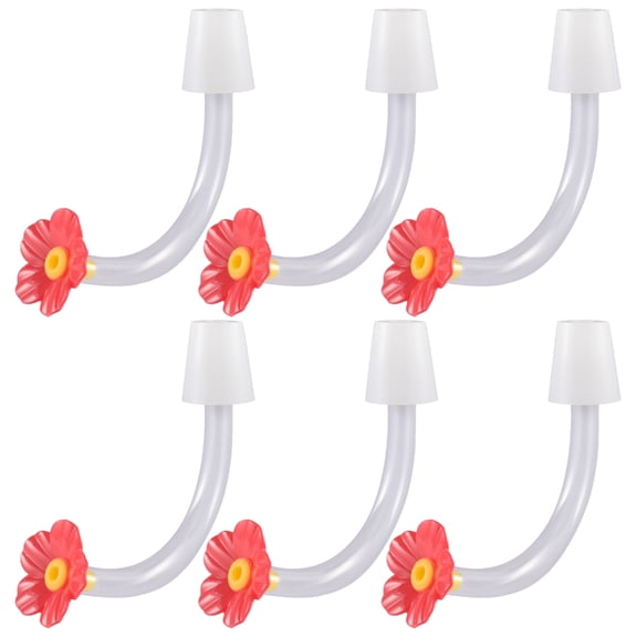 Sinyiin 6PC Hummingbird Feeders Replacement Parts Flower Tips Leakproof for Bird Feeders