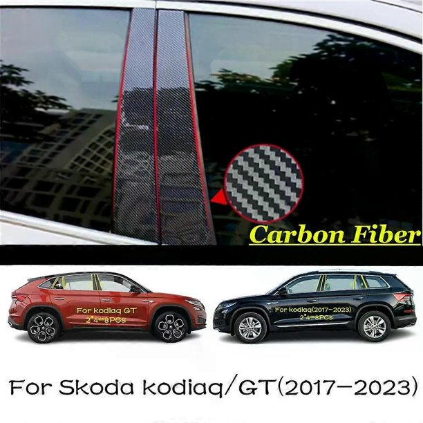 For Skoda kodiaq/GT Kamiq/GT Karoq 2017-2018-2019-2023 Car TPU/Glossy Mirror Pillar Post Cover Door Trim Window Molding Sticker