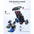 thumbnail image 2 of Soporte para teléfono de motocicleta con una sola pulsación, instalación rápida de 15 s, bloqueo y liberación automática de 1 segundo, interruptor seguro de alta velocidad, accesorios de bicicleta, 2 of 8
