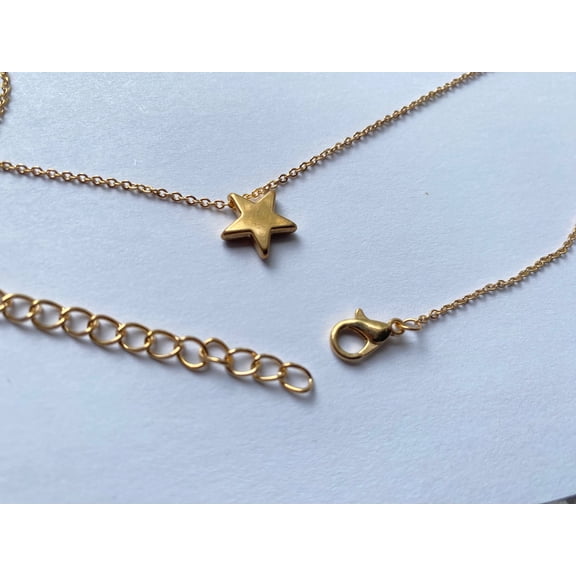 Silver   Gold Star Necklaces P30 by Artisan Jeweler