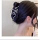 thumbnail image 3 of Agarre Para El Cabello Con Flecos, Pinza Para El Cabello Grande Con Volumen De Cabello De Gran Tamaño, Parte Posterior De La Cabeza En Otoño E Invierno, Peinado De Serpiente Con Clip De Tiburón,Silve, 3 of 5