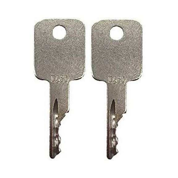 2 Pack Ignition Keys for Bobcat, Terex, Broce, Ditch Witch, Genie, Grove, Ingersoll-Rand, JLG, Pollock, Tenant, Timberjack, Vermeer, Volvo 307852A1, 6693241, 6709527, 714602, A77313, D250 (2)