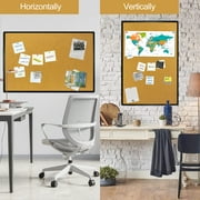 JILoffice 48 x36 Bulletin Board Office Cork Board Black Aluminum Frame Wall Corkboard School Supplies