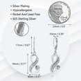 thumbnail image 5 of Lancharmed Silver Plated Earrings for Womens,8 Character Pendant Earring Women Gifts 2025, 5 of 7