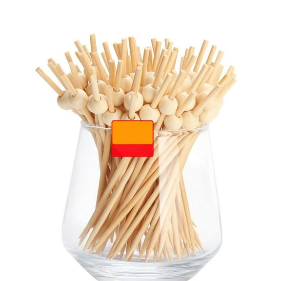 Tizuqe 200pcs Disposables Skewers Set Bamboos Fruit Skewer Long Skewers for Sandwiches
