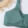 thumbnail image 7 of Sngxgn Bikini Set for Women Two Piece Bathing Suits High Waisted Square Neck Cutout Adjustable Straps(Green,S), 7 of 7