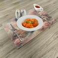 thumbnail image 2 of Ambesonne Pink Place Mats Set of 4, Blush Tone Dreamy Paris Print, Standard Size, Rose Pale Seafoam Ecru, 2 of 5