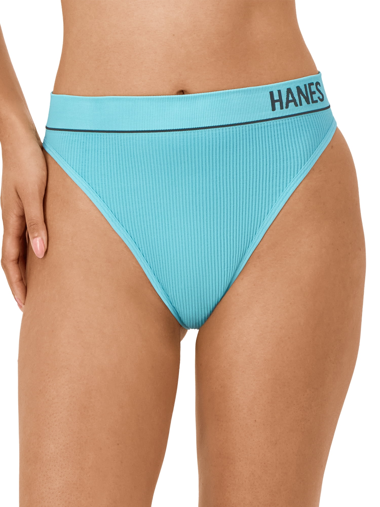 Hanes Originals Women’s Seamless Rib Hi-Rise Cheeky Underwear, 3-Pack