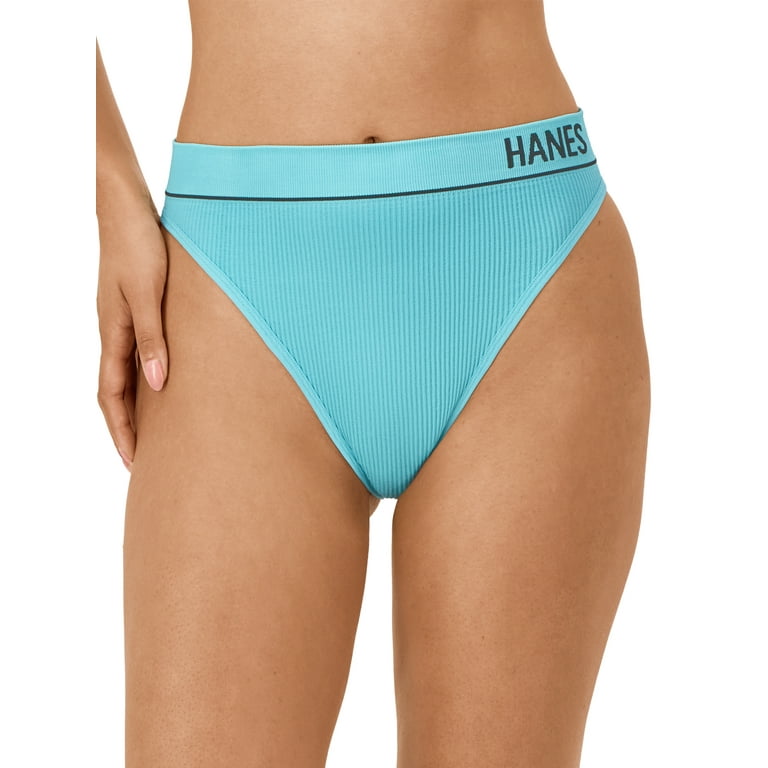 Hanes Originals Women s Seamless Rib Hi Rise Cheeky Underwear 3