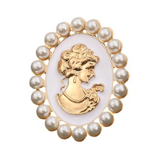 Nvzi Women Pearl Crystal Big Safety Pin Jewelry Brooch Knit Scarf Lapel Or Collar Brooch Pin Silvery