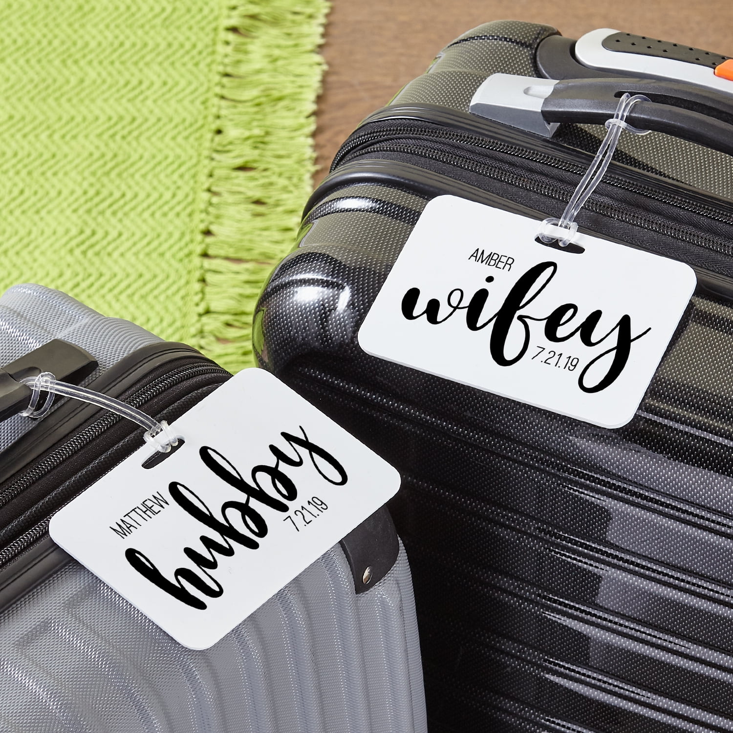 hubby wifey luggage tags