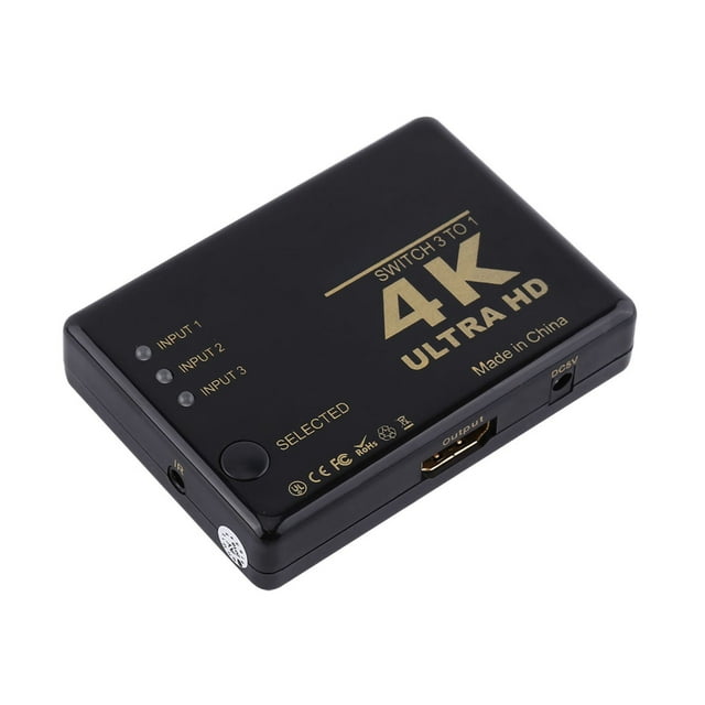Divisor de Interruptor HDMI NikouMX 4K Ultra HD 1080P Conmutador HDMI Diseño a Prueba de Futuro