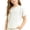 White, variant on Boys Girls Kids Breathable Openwork Knit T-Shirt, Short Sleeve Crew Neck Summer Top for 1-10 Years Old, Lightweight Casual & Play Wear Khaki 7 Years