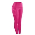 thumbnail image 3 of High Waisted Leggings with Pockets Women, Full Length Stretchy Yoga Pants (RD2 XXXL), 3 of 8