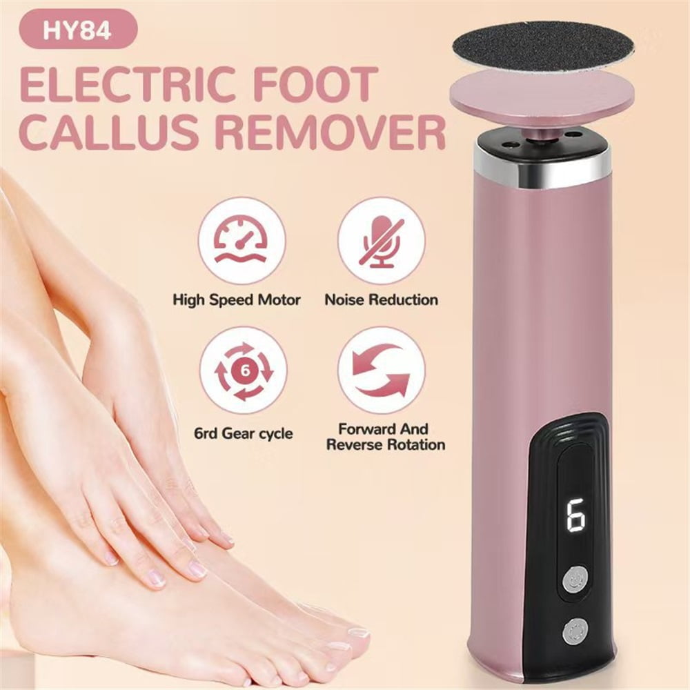 2 in 1 Electric Foot Callus Remover Cordless, Professional Feet Pedicure Tools for Dead Skin, Rechargeable Foot Sander & Nail File Perfect Christmas Gifts for Women/Mom