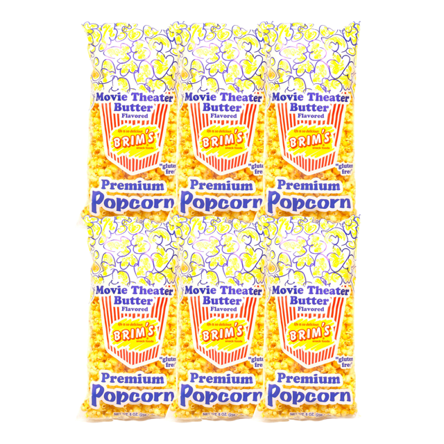 Brim's ButterFlavored Popcorn (8 oz., 6pack)