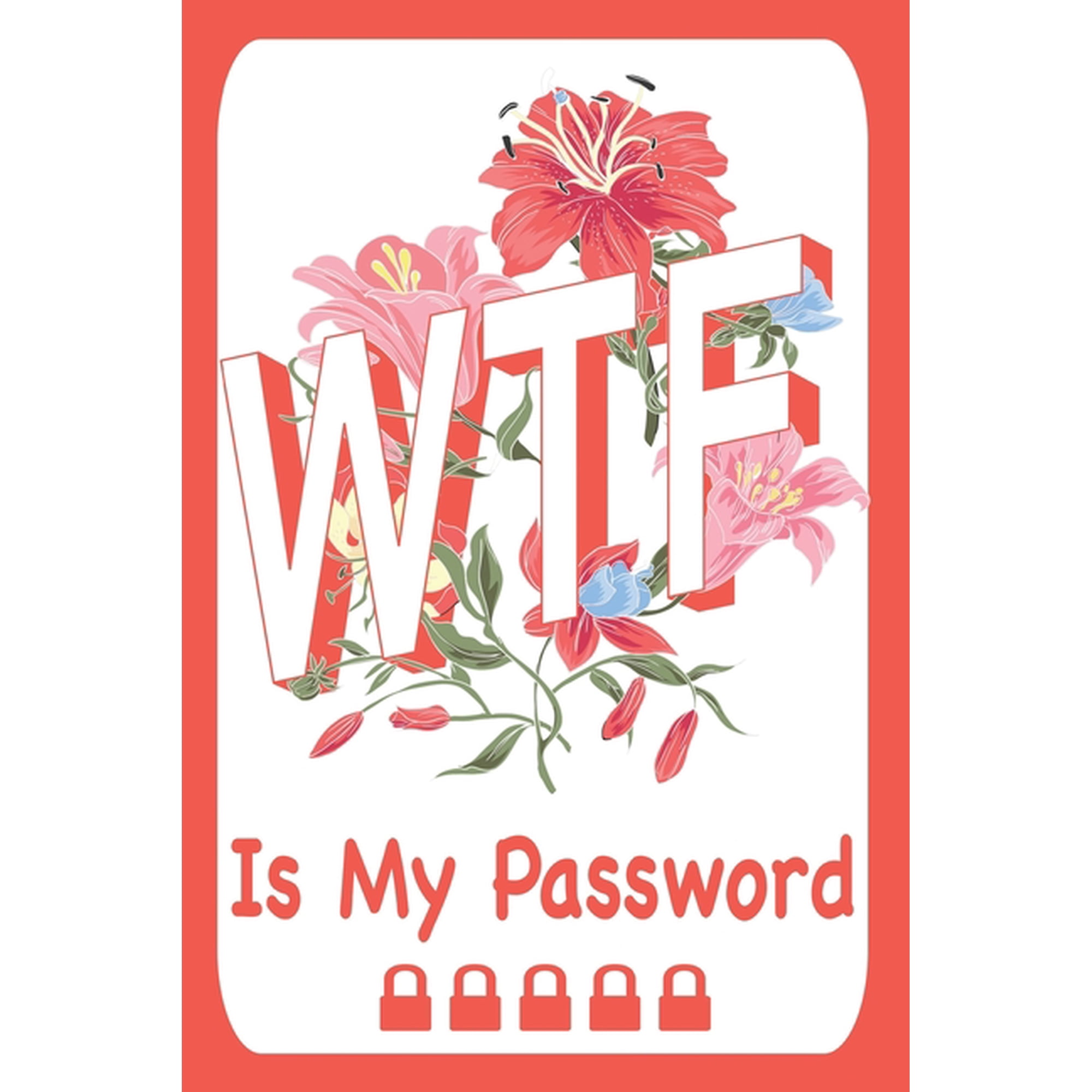 Password Log Book WTF Is My Password: Gifts for Christmas, Birthday and Valentine's Day.- Cream Paper., Book 4, (Paperback)