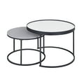 Gap Home Modern Round Nesting Coffee Tables, Set of 2, Grey