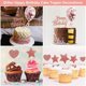 thumbnail image 5 of Adornos para tartas de estrellas, decoración de fiesta con globos de confeti para niñas, niños y mujeres, 12 Uds., 5 of 5