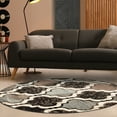 thumbnail image 3 of BNM Modern Trellis Indoor Area Rug, 5' Round, Chocolate, 3 of 4