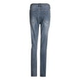 thumbnail image 4 of Fortune Men Stretch Skinny Ripped Jeans Ripped Trousers Distressed Denim Pants, 4 of 7