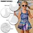 thumbnail image 6 of FUIALDOLG Little Girl One Pieces Swimwear Starry Sky Cat Swimsuit with Skirt Little Kids Modest Swim Dress Quick Drying Bathing Suit Beach Vacation Outfits,6-7Y, 6 of 7