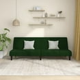 thumbnail image 1 of vidaXL Canapé-Lit 2 Places Velours Vert Foncé, 1 of 5