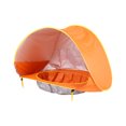 thumbnail image 2 of Tente de Plage pour Bébé Pop-Up Portable Protection UV Piscine, Orange, 2 of 5