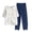 Navy, variant on Taylonsss Women's Casual Round Neck 5/4 Sleeve Top And Pants Digital Printing Two-piece Set