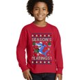 thumbnail image 2 of Wild Bobby Season's Eatings Shark Christmas Sweater | Holiday Youth Longsleeve Shirt, 2 of 5