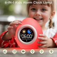 thumbnail image 3 of Alarm Clock for Kids Toddlers, Cute Touch Night Light with 6 White Noise Sound Machine, Ok to Wake Clock for Kids, 3 of 5