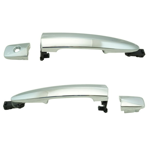 TRQ Front Chrome Exterior Door Handle LH RH Kit Pair Set of 2 for Murano Sentra DHA35763 Fits select: 2013-2016 NISSAN SENTRA, 2009-2014 NISSAN MURANO