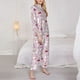 thumbnail image 3 of Fotbe Easter Rabbit Conjunto de Pijama de Manga Larga para Mujer con Estampado, Ropa de Dormir de 2 Piezas, Conjunto de Casa Suave y Cómodo con Bolsillos-Large, 3 of 7