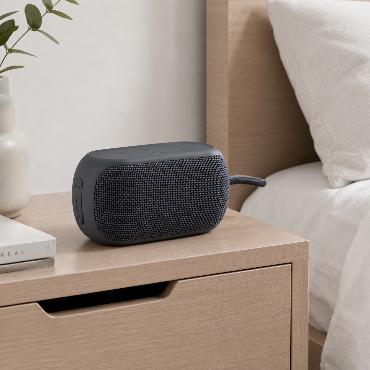 onn Small Rugged Bluetooth Speaker, Graystone photo 2