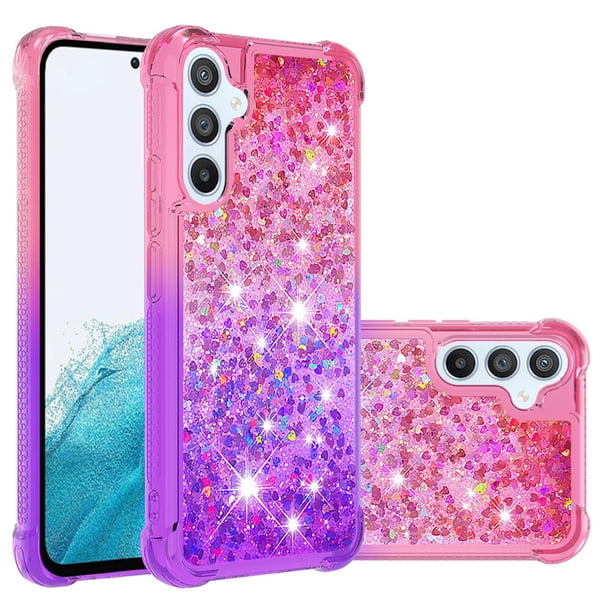 Funda para Samsung Galaxy A54 5G Transparente con Brillos Carcasa Protectora Antigolpes con Glitter Brillante