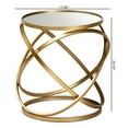 thumbnail image 6 of Bowery Hill Gold Finished Metal and Mirrored Glass End Table, 6 of 7