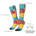 thumbnail image 4 of Rateoe Colorful Wool Balls Pattern Women’s Knee High Crew Socks,Trouser Socks Comfortable, Breathable, Moisture-Wicking and Soft, 4 of 6