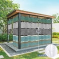 thumbnail image 2 of Outdoor Curtains for Patio Waterproof, Teal Grey Farmhouse Wood Texture Grommet Gazebo Curtains Drapes for Porch, Pergola,Backyard,Outside, Privacy Panel 54 x 95 Inch, Vintage Rustic Wooden Plank, 2 of 9