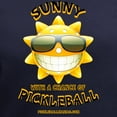 thumbnail image 3 of CafePress - Pickleball Sun With A Chance Of Pickleball - Women's V-Neck Dark T-Shirt, 3 of 4