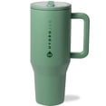thumbnail image 1 of HydroJug Traveler – Vaso moderno de 40 oz con asa y pajita simple – Soporte para taza de coche, botella de agua resistente a fugas, reutilizable con aislamiento de acero inoxidable y base de goma – Re, 1 of 5